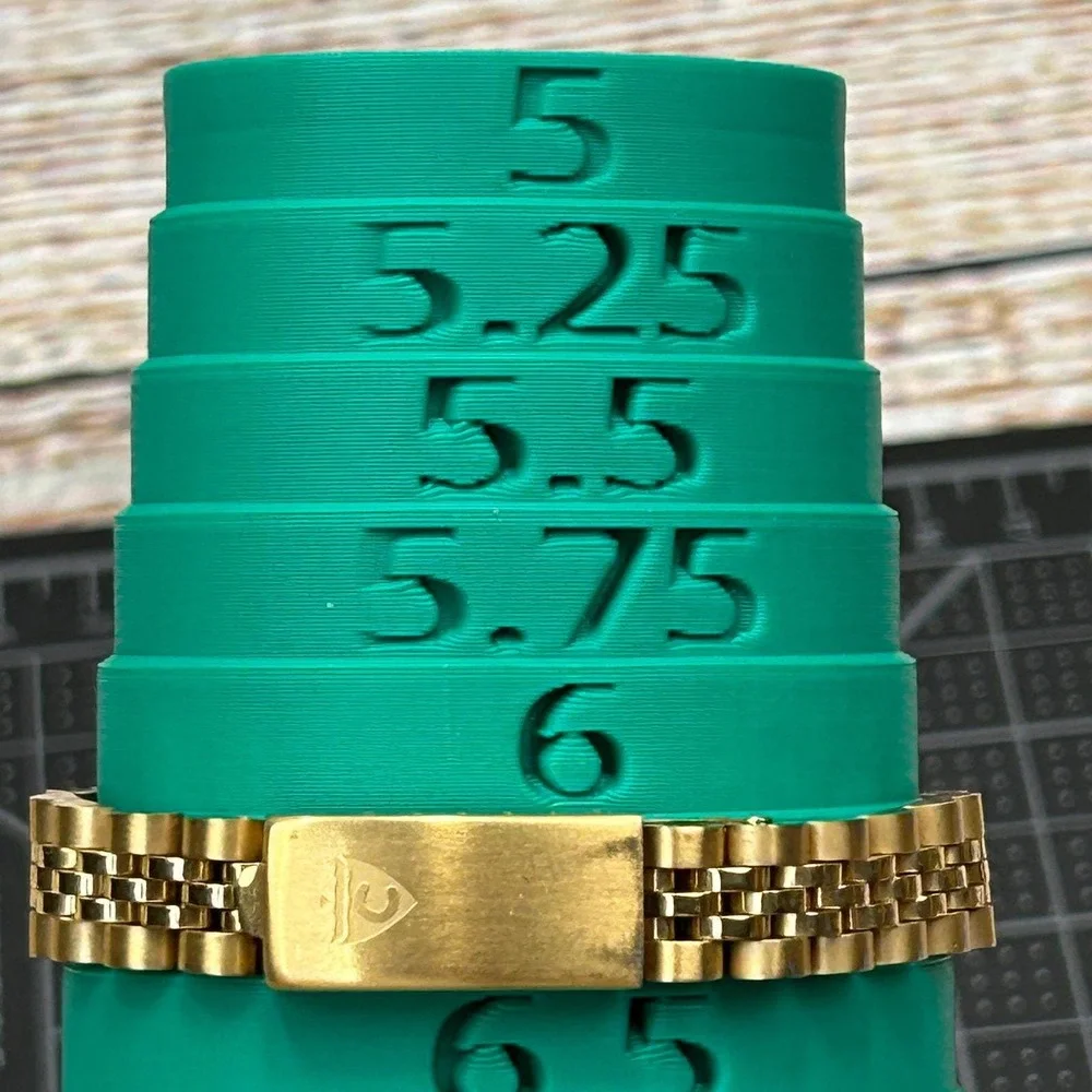 Croton Automatic Gold Tone Watch Fluted‎ Bezel Crystal Markers Tested
